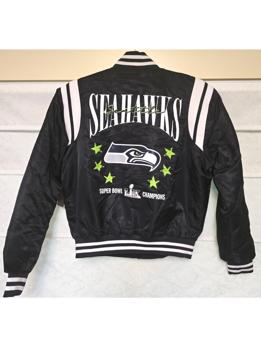 Seattle Seahawks Super Bowl XL Champions Jacket Womens XS Erin Andrews NWT NEW